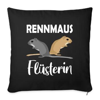 Rennmaus-Flüsterin - Sofakissenbezug 45 x 45 cm - Schwarz - Vorne