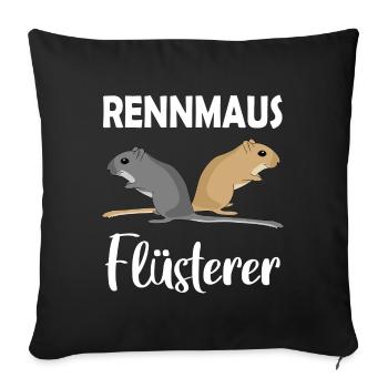 Rennmaus-Flüsterer - Sofakissenbezug 45 x 45 cm - Schwarz - Vorne