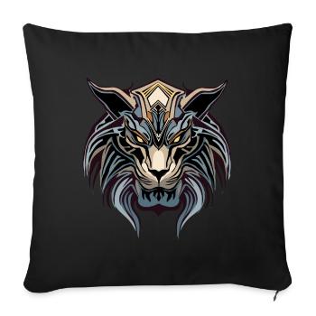 Lion Monster - Sofa pillowcase 17,3'' x 17,3'' (45 x 45 cm) - black - Front