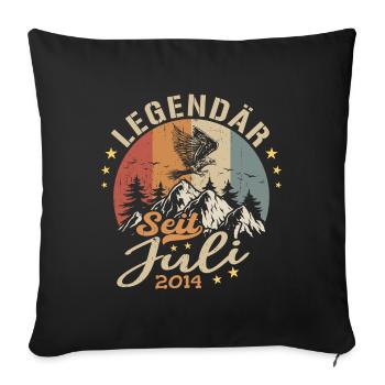 Juli 2014 Jahrestag Juli 2014 Juli - Sofakissenbezug 45 x 45 cm - Schwarz - Vorne