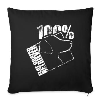 FLAT COATED RETRIEVER 100 - Sofa pillowcase 17,3'' x 17,3'' (45 x 45 cm) - black - Front