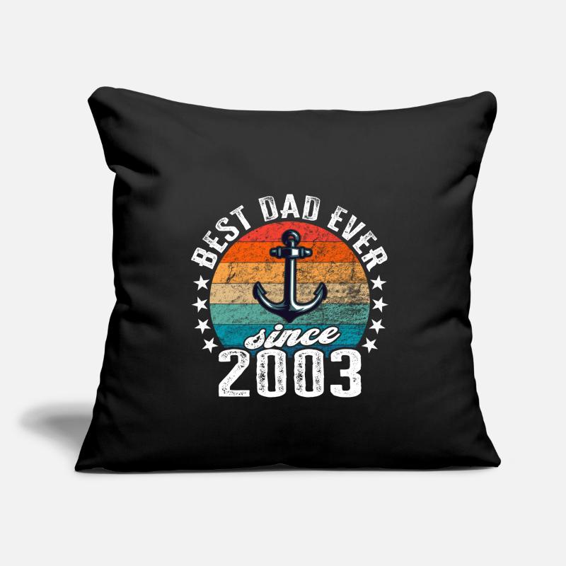 Bester Papa der Welt seit 2003 Anker Sofakissenbezug 45 x 45 cm