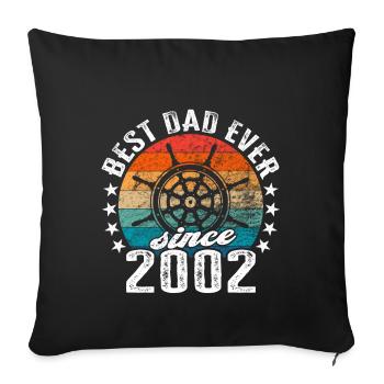 Best dad in the world since 2002 captain - Sofa pillowcase 17,3'' x 17,3'' (45 x 45 cm) - black - Front