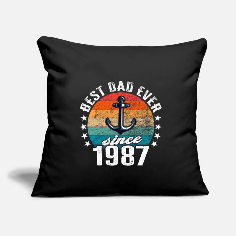 Bester Papa der Welt seit 1987 Anker Sofakissenbezug 45 x 45 cm