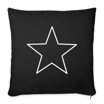 Star frame outline - Sofa pillowcase 17,3'' x 17,3'' (45 x 45 cm) - black - Front