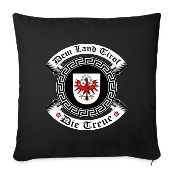 Dem Land Tirol die Treue - Sofakissenbezug 45 x 45 cm - Schwarz - Vorne