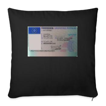 Permis de conduire avant - Housse de coussin décorative 45 x 45 cm - noir - Devant