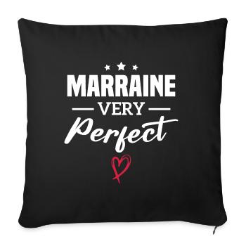 Marraine very perfect - Housse de coussin décorative 45 x 45 cm - noir - Devant