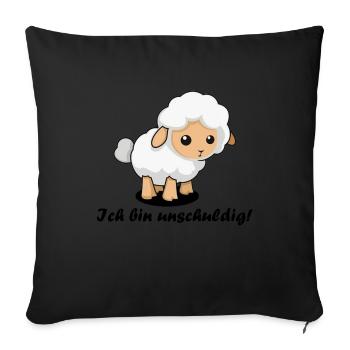 Sheep / "Je suis innocent!" - Housse de coussin décorative 45 x 45 cm - noir - Devant