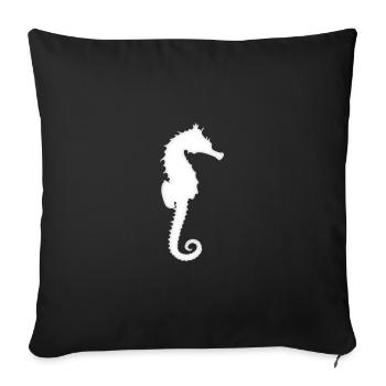 Sea horse - Sofa pillowcase 17,3'' x 17,3'' (45 x 45 cm) - black - Front