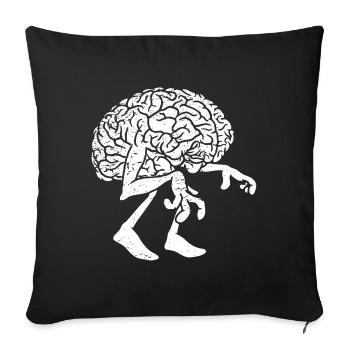 Brain Ghost - Sofa pillowcase 17,3'' x 17,3'' (45 x 45 cm) - black - Front