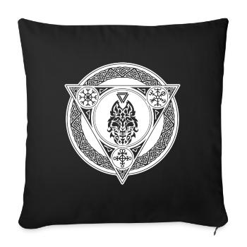 Zodiac sign Viking fox - Sofa pillowcase 17,3'' x 17,3'' (45 x 45 cm) - black - Front