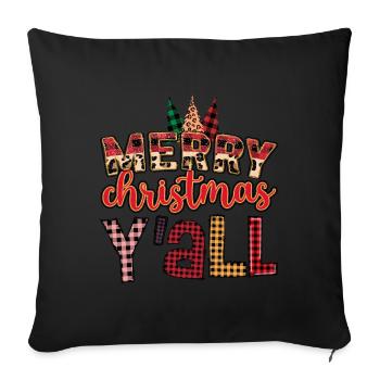 Joyeux Noël à tous - Housse de coussin décorative 45 x 45 cm - noir - Devant