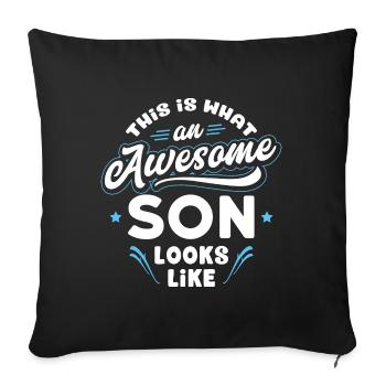 This Is What An Awesome Son Looks Like - Sofa pillowcase 17,3'' x 17,3'' (45 x 45 cm) - black - Front