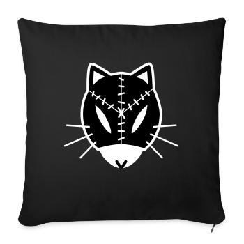 Catkuroeil - Sofa pillowcase 17,3'' x 17,3'' (45 x 45 cm) - black - Front
