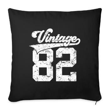 44TH BIRTHDAY 1982 VINTAGE 82 - Sofa pillowcase 17,3'' x 17,3'' (45 x 45 cm) - black - Front