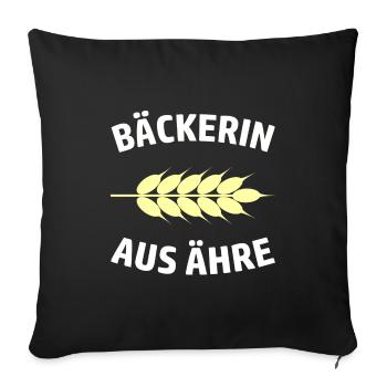 Bäckerin aus Ähre - Sofakissenbezug 45 x 45 cm - Schwarz - Vorne