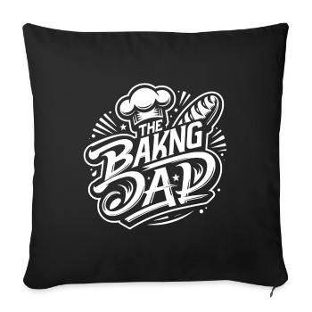 Baking dad baking dad our dad bakes - Sofa pillowcase 17,3'' x 17,3'' (45 x 45 cm) - black - Front