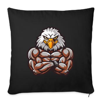 Musculation Eagle Muscles - Housse de coussin décorative 45 x 45 cm - noir - Devant