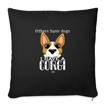 dogscorgi1 - Sofakissenbezug 45 x 45 cm - Schwarz - Vorne