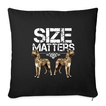 Lévrier irlandais taille 4 - Housse de coussin décorative 45 x 45 cm - noir - Devant
