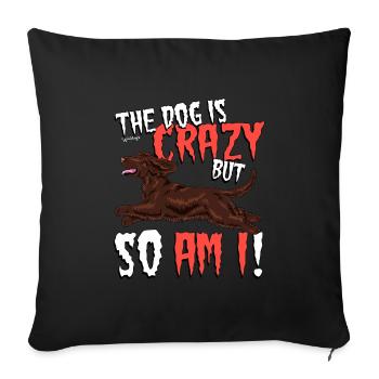 cockercrazy2 - Sofakissenbezug 45 x 45 cm - Schwarz - Vorne