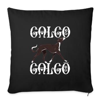 Galgo Galgo 4 - Sofa pillowcase 17,3'' x 17,3'' (45 x 45 cm) - black - Front
