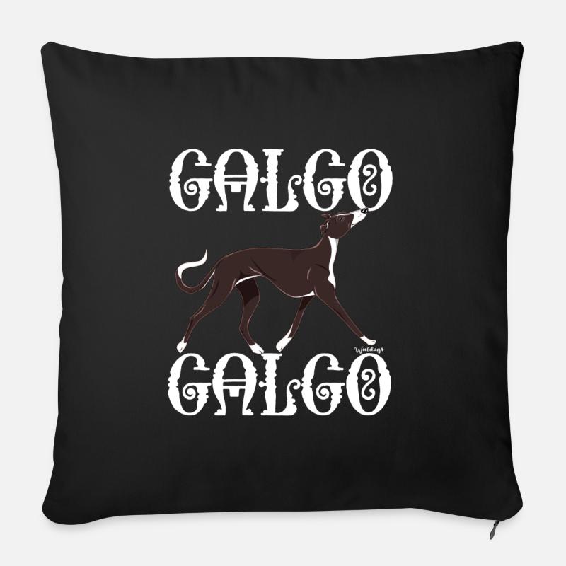 Galgo Galgo 4 - Sofakissenbezug 45 x 45 cm - Schwarz