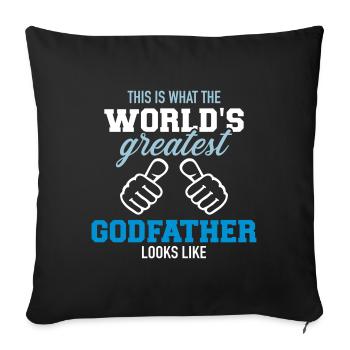 Godfather - Sofa pillowcase 17,3'' x 17,3'' (45 x 45 cm) - black - Front