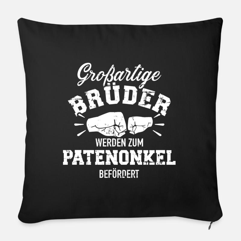Patenonkel - Sofakissenbezug 45 x 45 cm - Schwarz