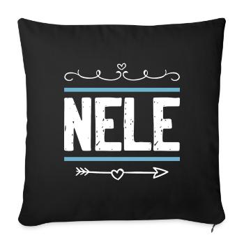 Jennifer - Sofa pillowcase 17,3'' x 17,3'' (45 x 45 cm) - black - Front