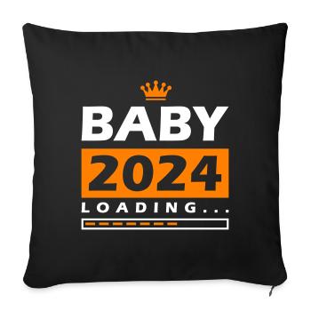 Baby 2024 Loading - Sofa pillowcase 17,3'' x 17,3'' (45 x 45 cm) - black - Front