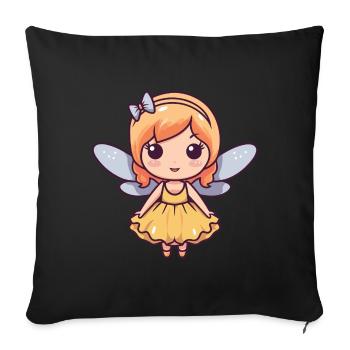 Fairy Cute Baby Fairy Tale - Sofa pillowcase 17,3'' x 17,3'' (45 x 45 cm) - black - Front