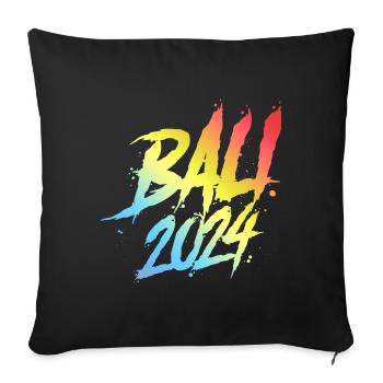 Bali 2024 Colorful Holiday Team - Sofa pillowcase 17,3'' x 17,3'' (45 x 45 cm) - black - Front