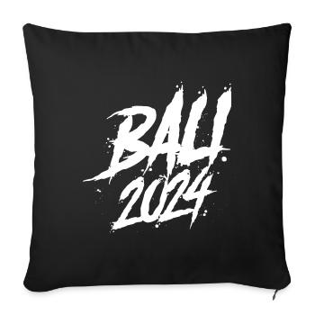 Bali 2024 Holiday Team - Sofa pillowcase 17,3'' x 17,3'' (45 x 45 cm) - black - Front