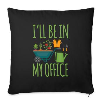 Produit de jardinage Cadeau pour un maraîcher - Housse de coussin décorative 45 x 45 cm - noir - Devant