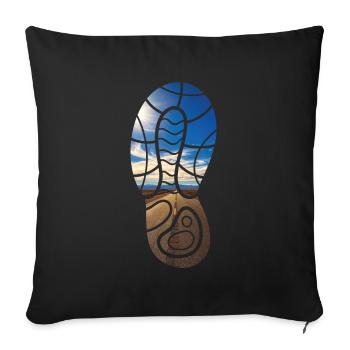 Running jogging running running fitness fitness - Housse de coussin décorative 45 x 45 cm - noir - Devant