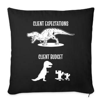 Designer Graphic Designer Designer Artist - Sofa pillowcase 17,3'' x 17,3'' (45 x 45 cm) - black - Front