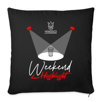 Wine Spritzer Weekend Highlight - Sofa pillowcase 17,3'' x 17,3'' (45 x 45 cm) - black - Front
