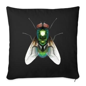 Fly - Sofa pillowcase 17,3'' x 17,3'' (45 x 45 cm) - black - Front