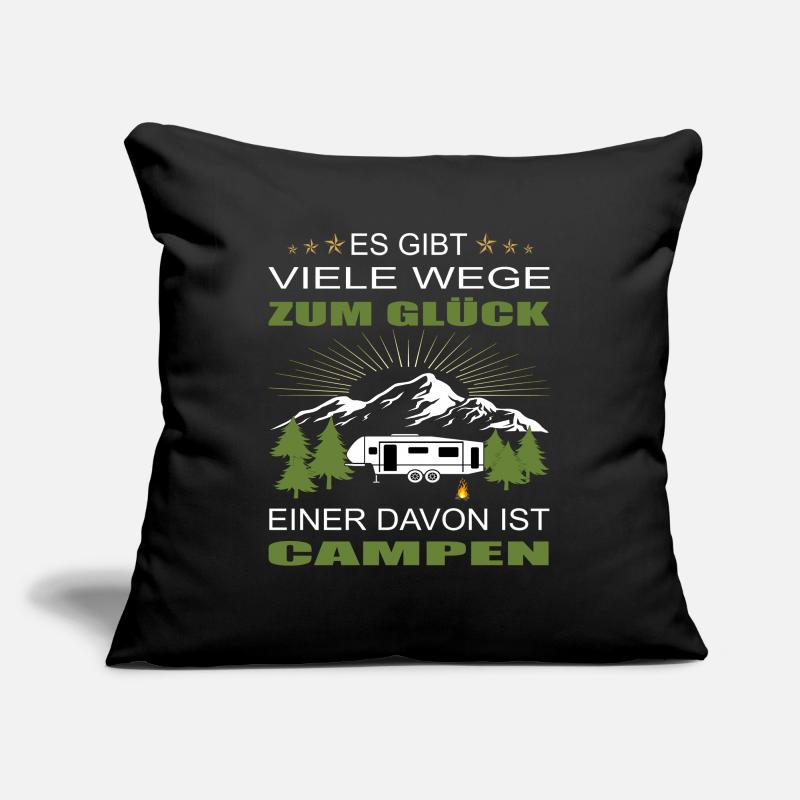 Bus Camping Camper Wohnwagen Glück Sofakissenbezug 45 x 45 cm