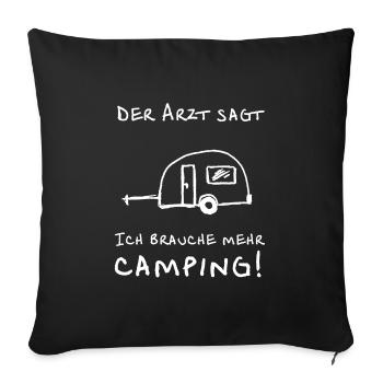 der arzt sagt - Sofakissenbezug 45 x 45 cm - Schwarz - Vorne