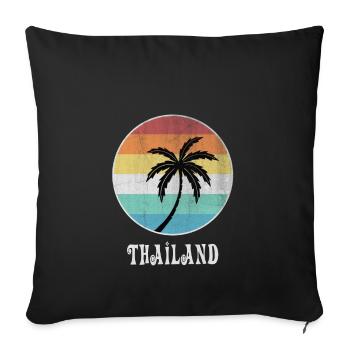 Thaïlande - Housse de coussin décorative 45 x 45 cm - noir - Devant