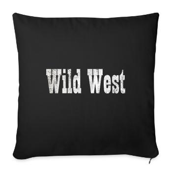 Wild West Wild West Wild West - Sofa pillowcase 17,3'' x 17,3'' (45 x 45 cm) - black - Front
