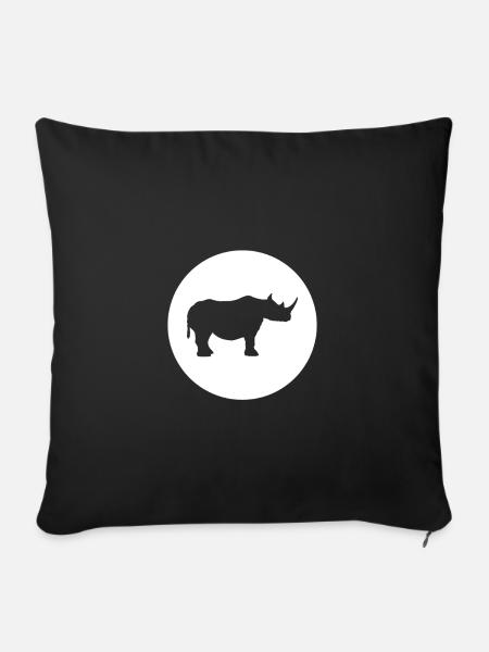 Rhino - Sofakissenbezug 45 x 45 cm - Schwarz
