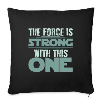 LA PUISSANCE EST FORTE EN MOI! CHEMISE BABY BELLY! - Housse de coussin décorative 45 x 45 cm - noir - Devant