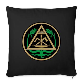 Zimmerer guild emblem - Sofa pillowcase 17,3'' x 17,3'' (45 x 45 cm) - black - Front