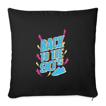 90s Party Shoe 90s Retro Gift - Sofa pillowcase 17,3'' x 17,3'' (45 x 45 cm) - black - Front
