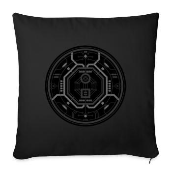 Fantasy electronics circuit - Sofa pillowcase 17,3'' x 17,3'' (45 x 45 cm) - black - Front