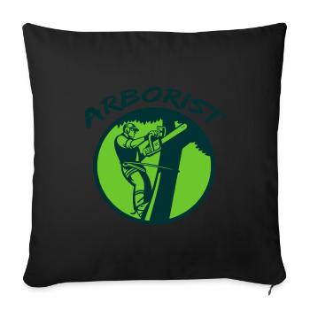 Arborist bois sort bois cadeau profession - Housse de coussin décorative 45 x 45 cm - noir - Devant